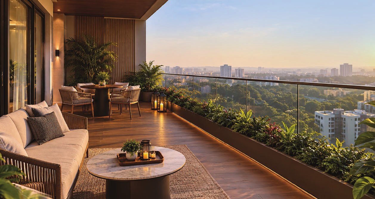 Spacious private deck